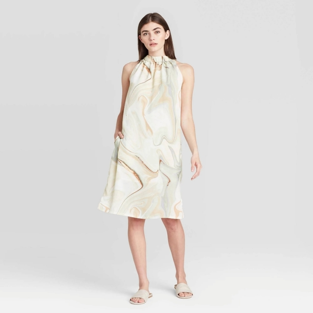 Prologue Marble Shift Dress with Pockets